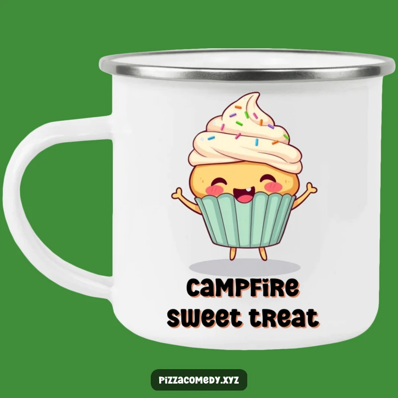 Funny Cupcake Bounce Camping Mug: Sweet Sips for Outdoor Adventures