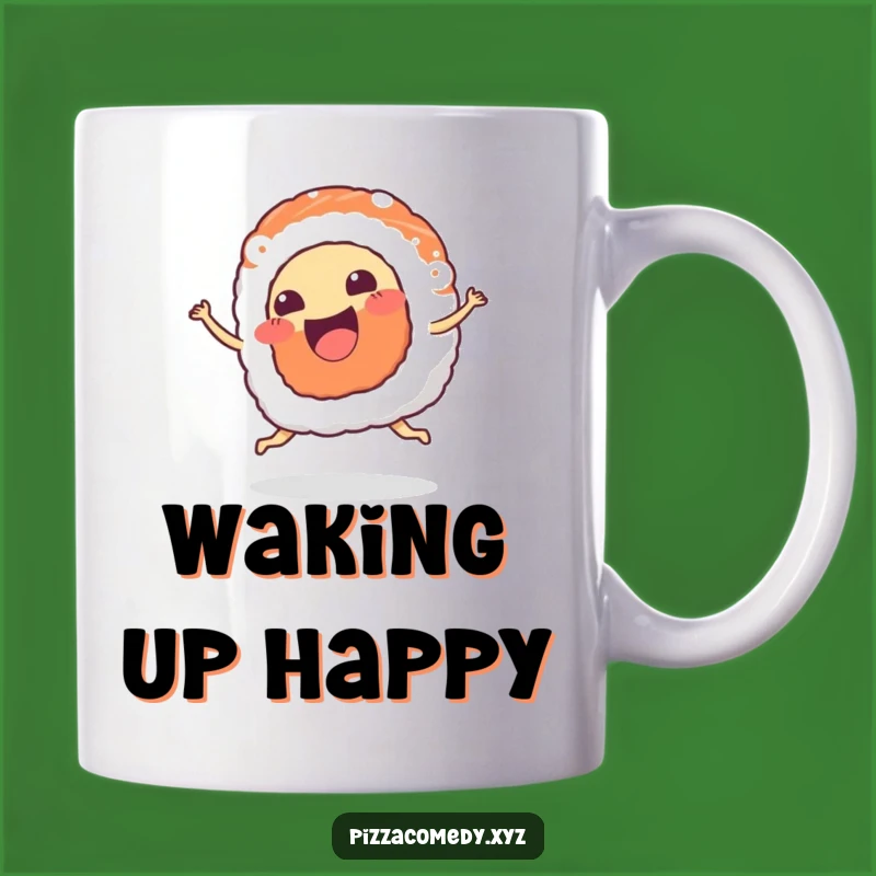 Funny Sushi Dance Mug - Joyful Happy Foodie Wiggle Gift