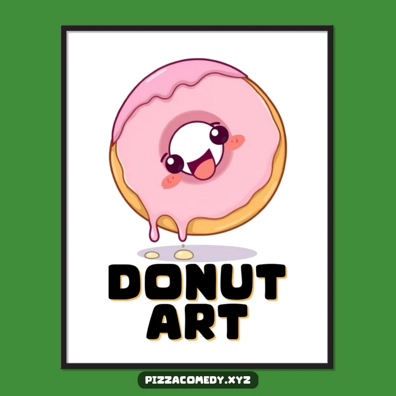 Funny Donut Somersault Digital Print: Instant Whimsy for Your Walls