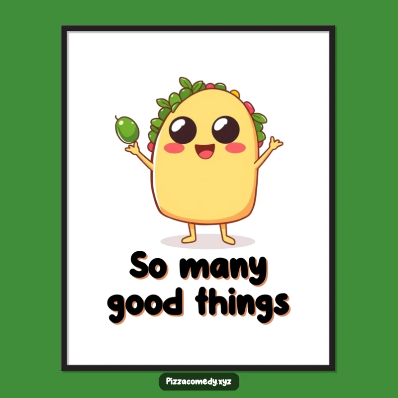 Funny Taco Juggling Digital Art: Instant Festive Decor, Perfect Funny Gift Download