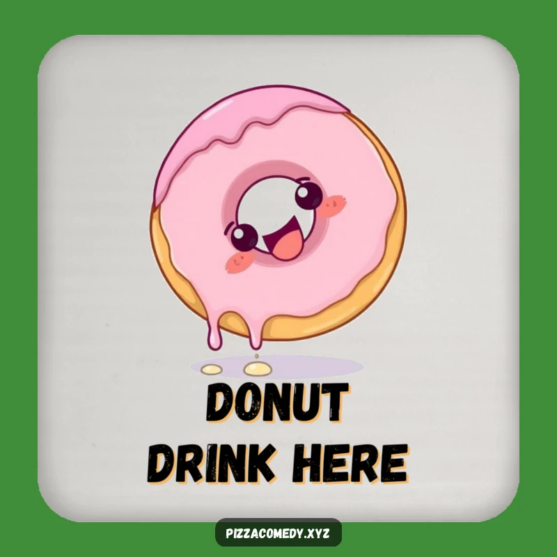 Funny Donut Somersault Coasters: Protect Surfaces With Dessert Fun