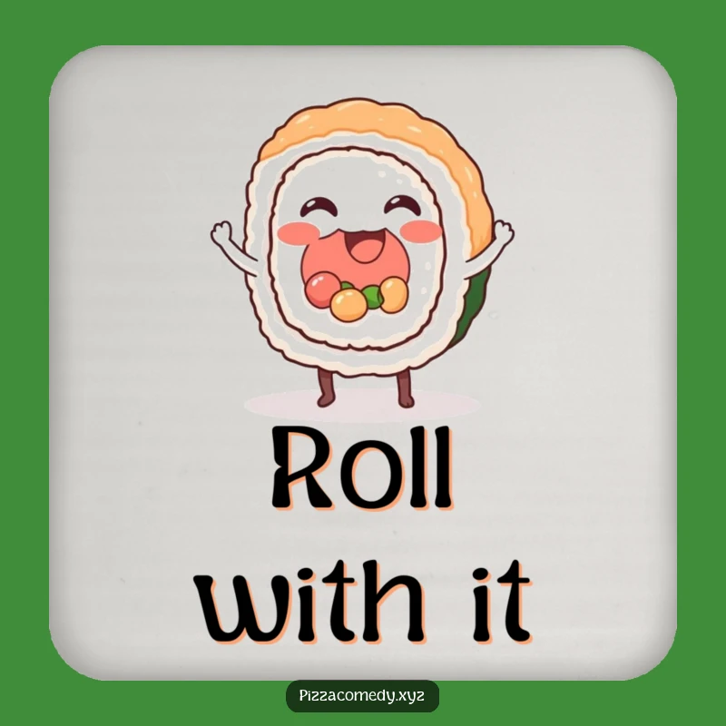 Funny Sushi Roll Dancing Coaster Set: Rhythmic Protection, Perfect Funny Gifts