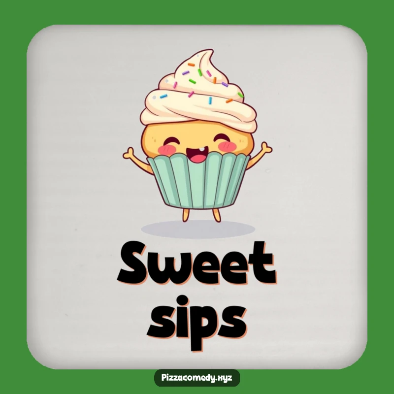 Funny Cupcake Bounce Coasters: Protect Surfaces With Sweet Style