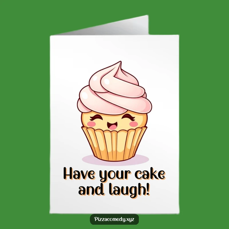 Free Printable Birthday Card: Giggling Cupcake Fun - Hilarious Downloadable Gift