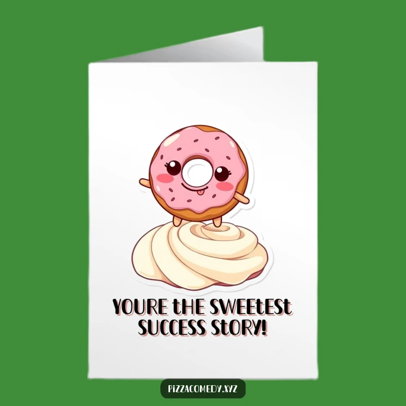 Free Printable Congrats Card: Funny Doughnut Leap Downloadable, Perfect DIY Gift!