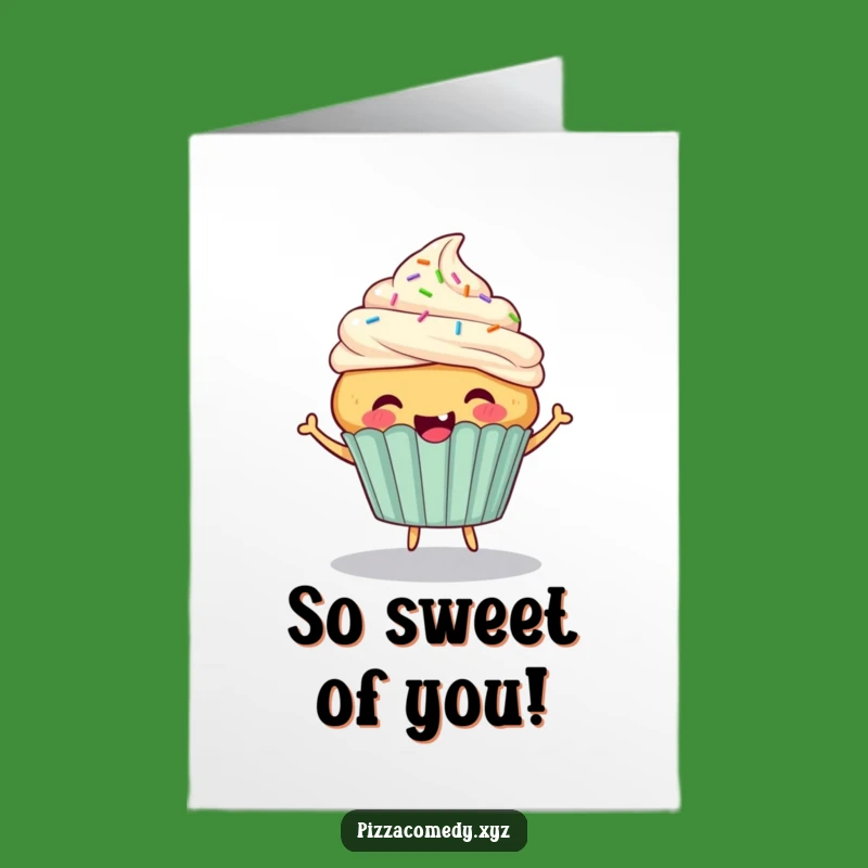Funny Free Printable Cupcake Thank You Card - Bouncing Joy Downloadable Gift