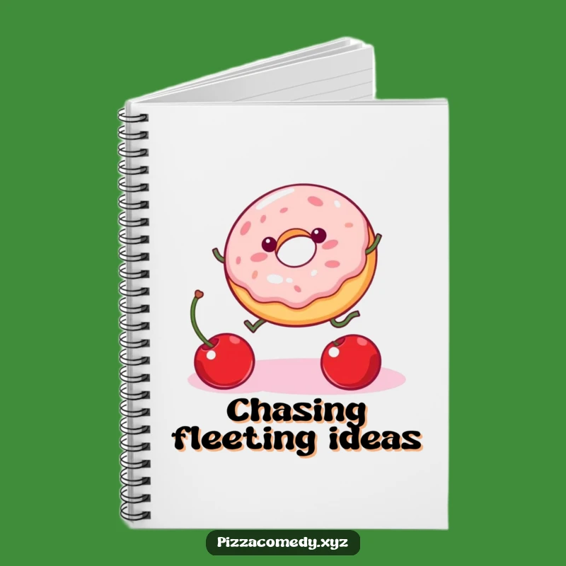 Funny Donut Cherry Notebook: Jot Down Ideas, Hilarious Cover, Perfect Funny Gift!