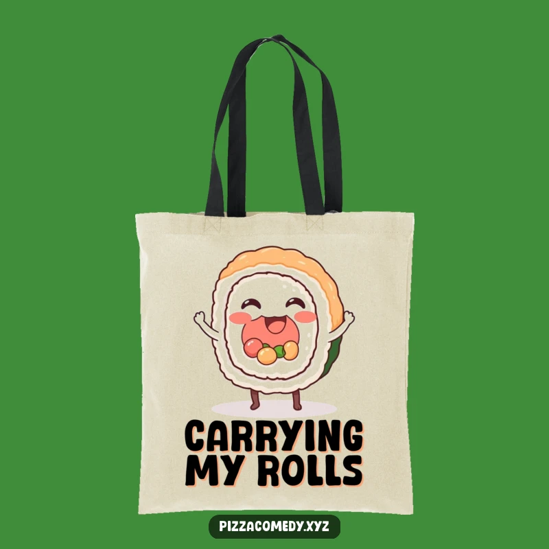 Funny Sushi Roll Dancing Tote Bag: Carry Your Beat, Perfect Funny Gift Bag